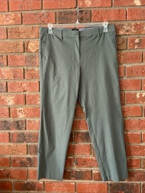 J. Jill Olive Green Wearever Refined Woven Trousers Pants